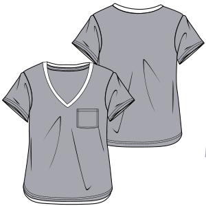 Fashion sewing patterns for T-Shirt 2874